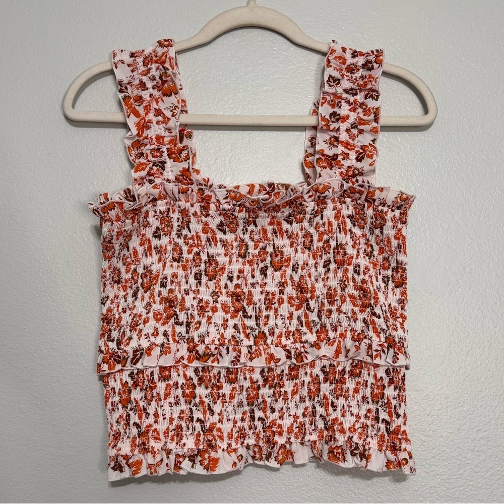 a loves a Sleeveless Smocked Floral Top